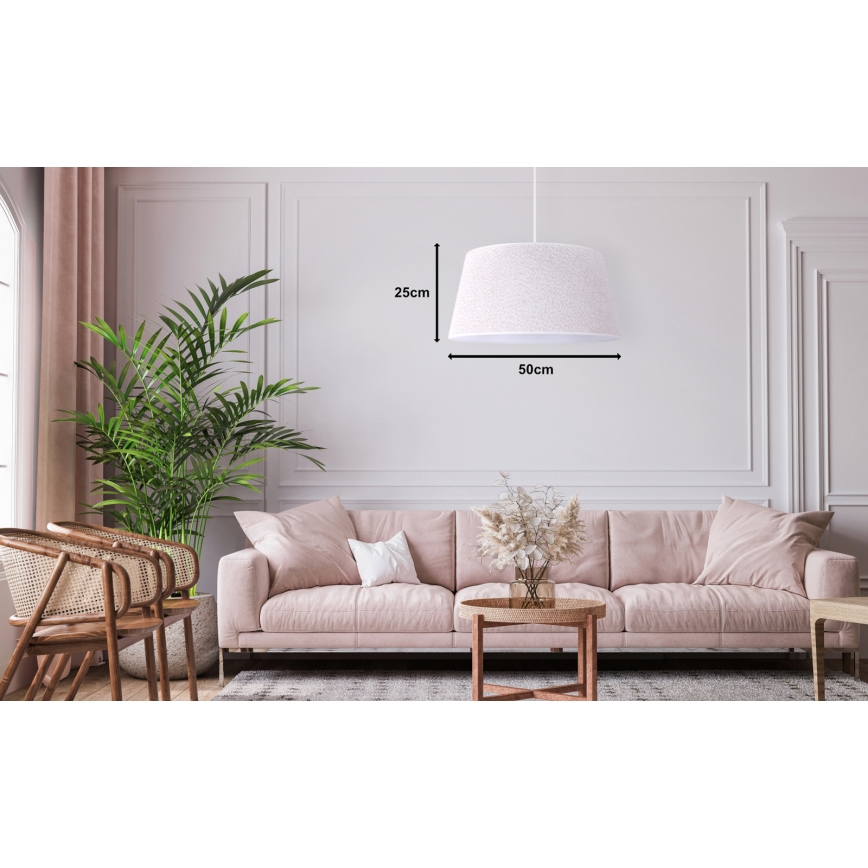 Duolla - Κρεμαστό φωτιστικό οροφής BOUCLE 1xE27/15W/230V διάμετρος 50 cm λευκό