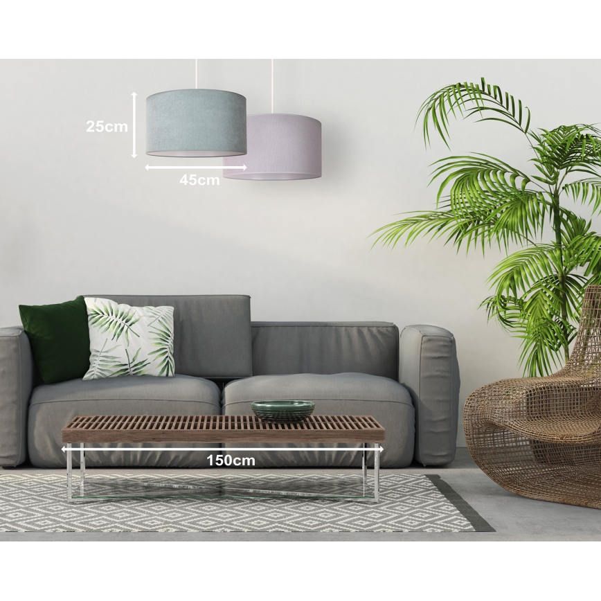 Duolla - Κρεμαστό φωτιστικό οροφής BRISTOL 1xE27/15W/230V διάμετρος 45 cm πράσινο/λευκό