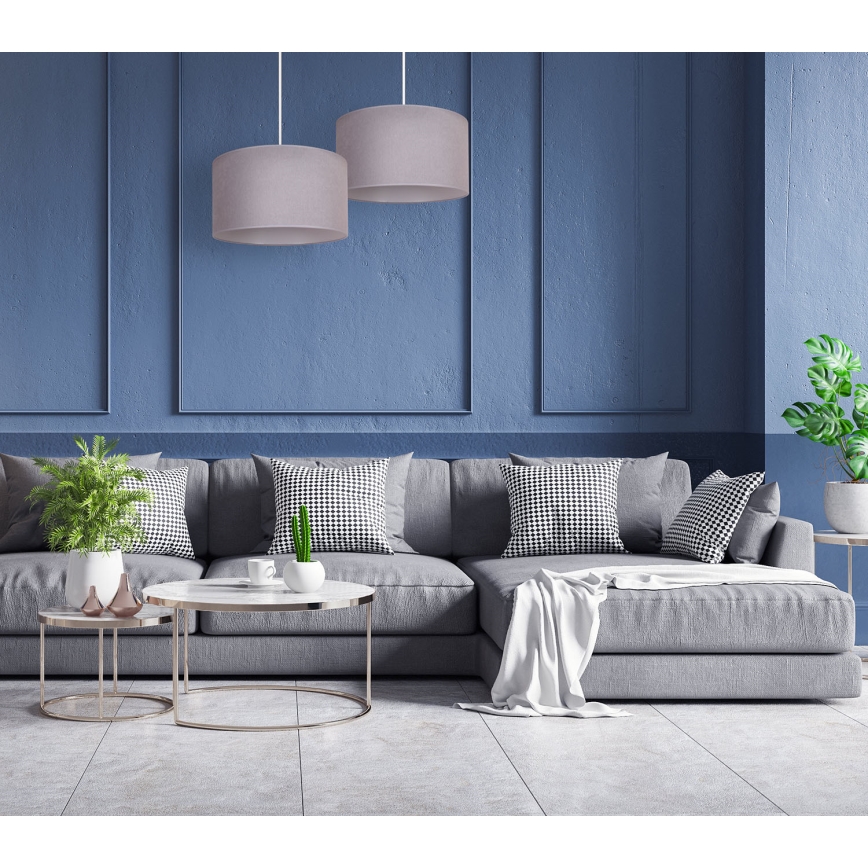 Duolla - Κρεμαστό φωτιστικό οροφής BRISTOL 1xE27/40W/230V διάμετρος 45 cm γκρι