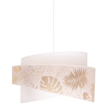 Duolla - Κρεμαστό φωτιστικό οροφής BROOKLYN 1xE27/40W/230V διάμετρος 50 cm λευκό/ορείχαλκος