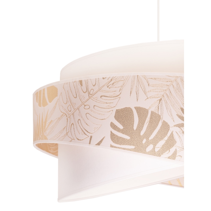 Duolla - Κρεμαστό φωτιστικό οροφής BROOKLYN 1xE27/40W/230V διάμετρος 50 cm λευκό/ορείχαλκος