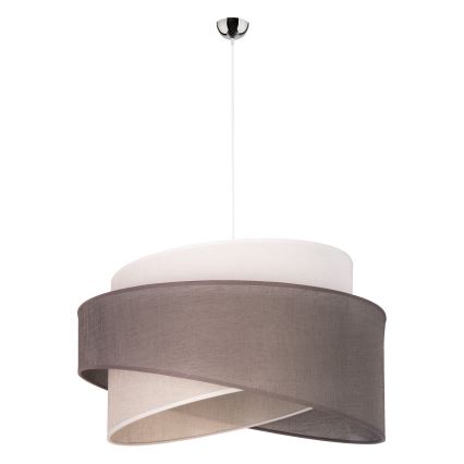 Duolla - Κρεμαστό φωτιστικό οροφής BROOKLYN 1xE27/40W/230V διάμετρος 50 cm γκρι/μπεζ/λευκό
