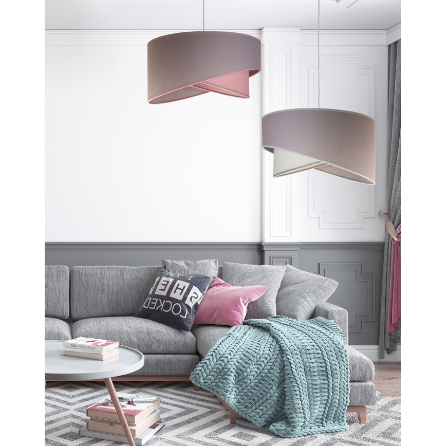 Duolla - Κρεμαστό φωτιστικό οροφής CELLO 1xE27/40W/230V διάμετρος 45 cm ροζ