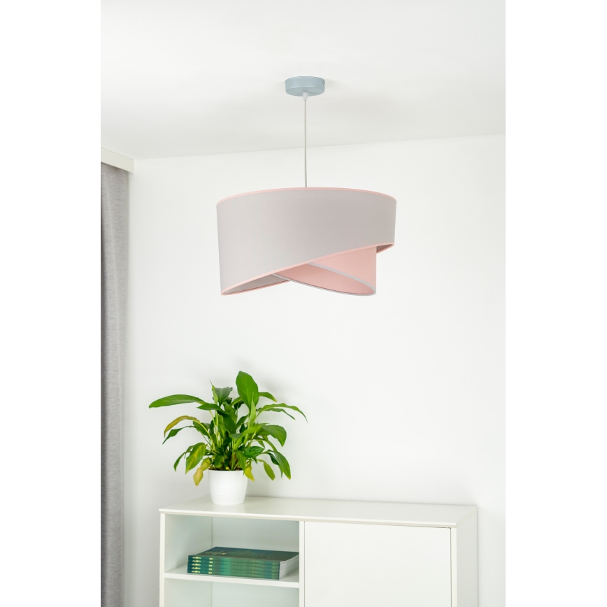 Duolla - Κρεμαστό φωτιστικό οροφής CELLO 1xE27/40W/230V διάμετρος 45 cm ροζ