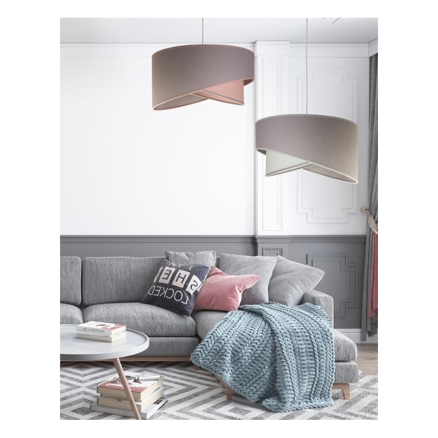 Duolla - Κρεμαστό φωτιστικό οροφής CELLO 1xE27/40W/230V διάμετρος 45 cm γκρι/πράσινο