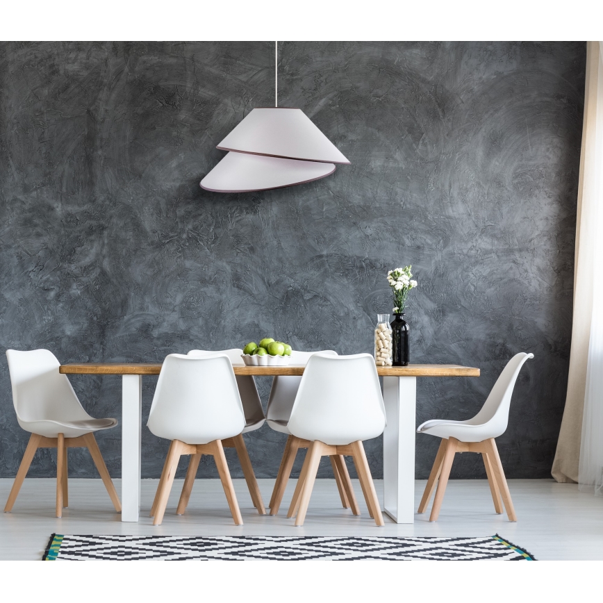 Duolla - Κρεμαστό φωτιστικό οροφής COCO 1xE27/40W/230V διάμετρος 50 cm λευκό