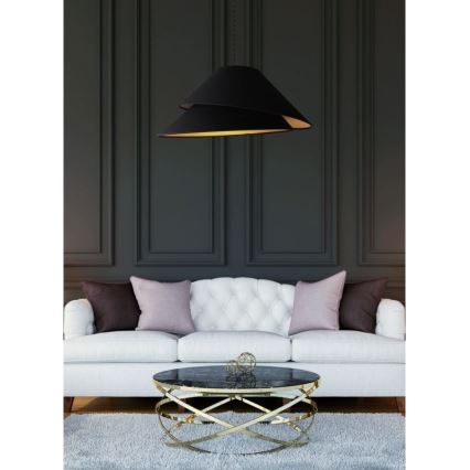 Duolla - Κρεμαστό φωτιστικό οροφής COCO 1xE27/40W/230V διάμετρος 50 cm μαύρο