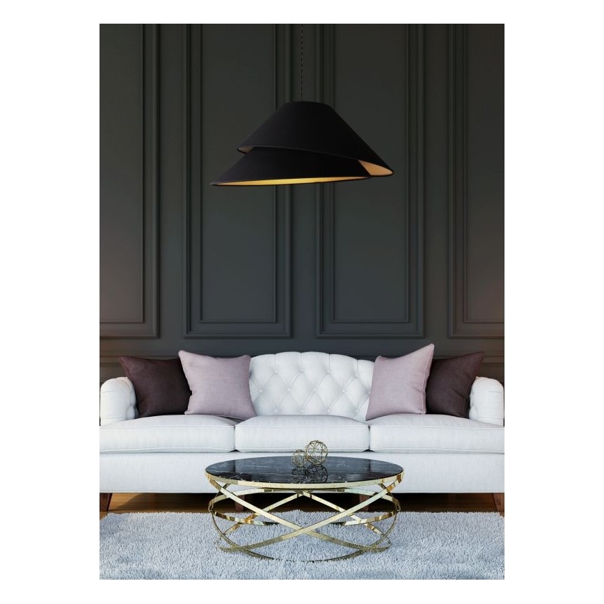 Duolla - Κρεμαστό φωτιστικό οροφής COCO 1xE27/40W/230V διάμετρος 50 cm μαύρο