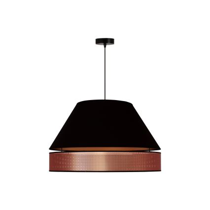 Duolla - Κρεμαστό φωτιστικό οροφής COPPER SHINY 1xE27/15W/230V διάμετρος 60 cm μαύρο/χαλκός