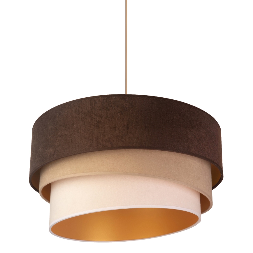 Duolla - Κρεμαστό φωτιστικό οροφής DEVON 1xE27/40W/230V διάμετρος 45 cm καφέ/μπεζ