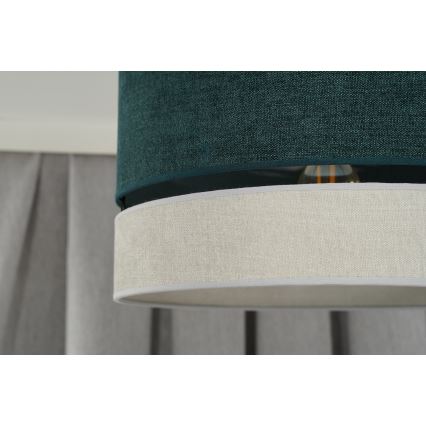 Duolla - Κρεμαστό φωτιστικό οροφής DOUBLE 1xE27/15W/230V διάμετρος 40 cm πράσινο/γκρι