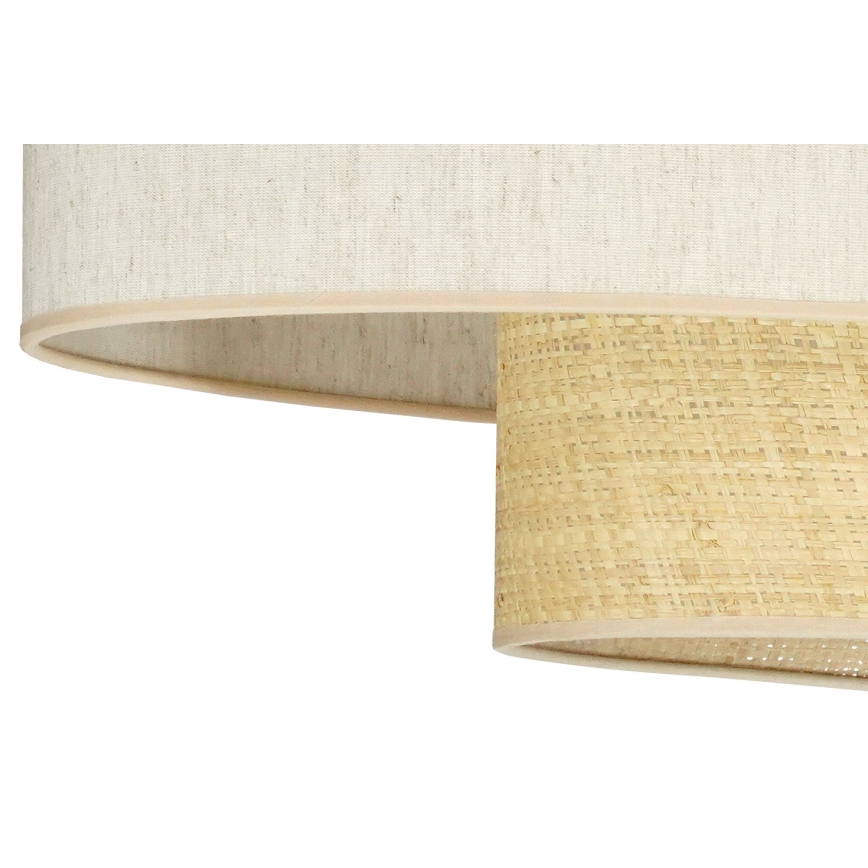 Duolla - Κρεμαστό φωτιστικό οροφής DOUBLE OVAL NATURE 2xE27/15W/230V κρεμ/μπεζ