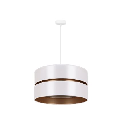 Duolla - Κρεμαστό φωτιστικό οροφής DUO 1xE27/15W/230V διάμετρος 40 cm λευκό/χρυσό