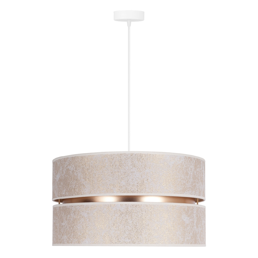 Duolla - Κρεμαστό φωτιστικό οροφής DUO 1xE27/15W/230V διάμετρος 40 cm λευκό/χρυσό