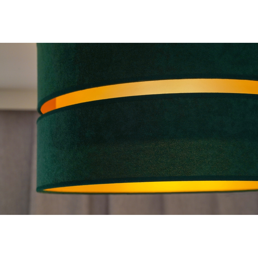 Duolla - Κρεμαστό φωτιστικό οροφής DUO 1xE27/15W/230V διάμετρος 40 cm πράσινο/χρυσό