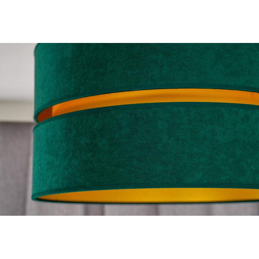 Duolla - Κρεμαστό φωτιστικό οροφής DUO 1xE27/15W/230V διάμετρος 40 cm πράσινο/χρυσό