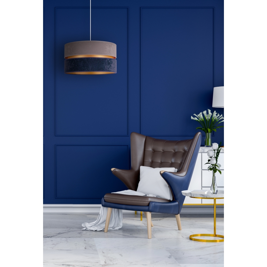 Duolla - Κρεμαστό φωτιστικό οροφής DUO 1xE27/15W/230V διάμετρος 40 cm μπλε