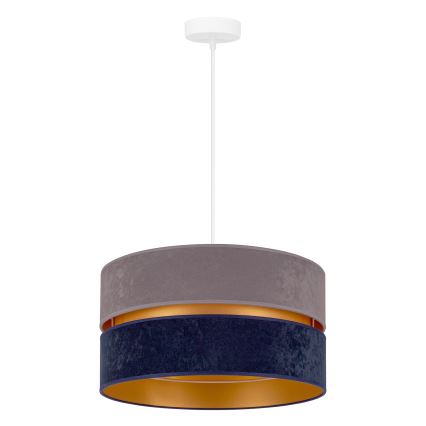 Duolla - Κρεμαστό φωτιστικό οροφής DUO 1xE27/15W/230V διάμετρος 40 cm μπλε