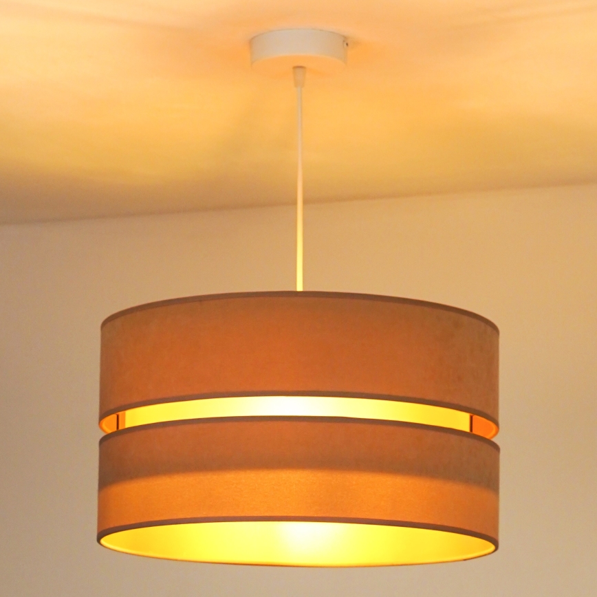 Duolla - Κρεμαστό φωτιστικό οροφής DUO 1xE27/15W/230V διάμετρος 40 cm μπεζ