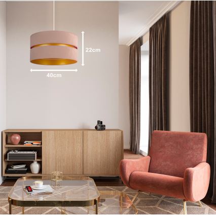 Duolla - Κρεμαστό φωτιστικό οροφής DUO 1xE27/15W/230V διάμετρος 40 cm μπεζ