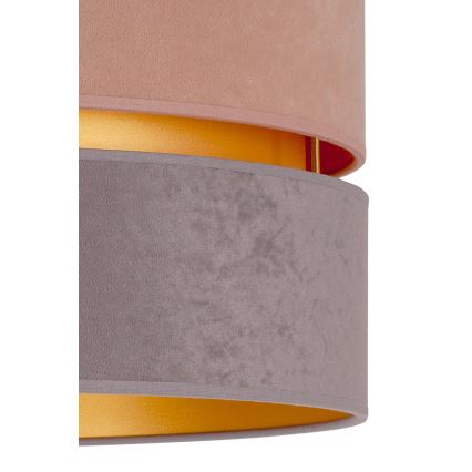 Duolla - Κρεμαστό φωτιστικό οροφής DUO 1xE27/15W/230V διάμετρος 40 cm μπεζ και γκρι