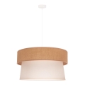 Duolla - Κρεμαστό φωτιστικό οροφής ETNIC 1xE27/40W/230V διάμετρος 45 cm κρεμ/μπεζ