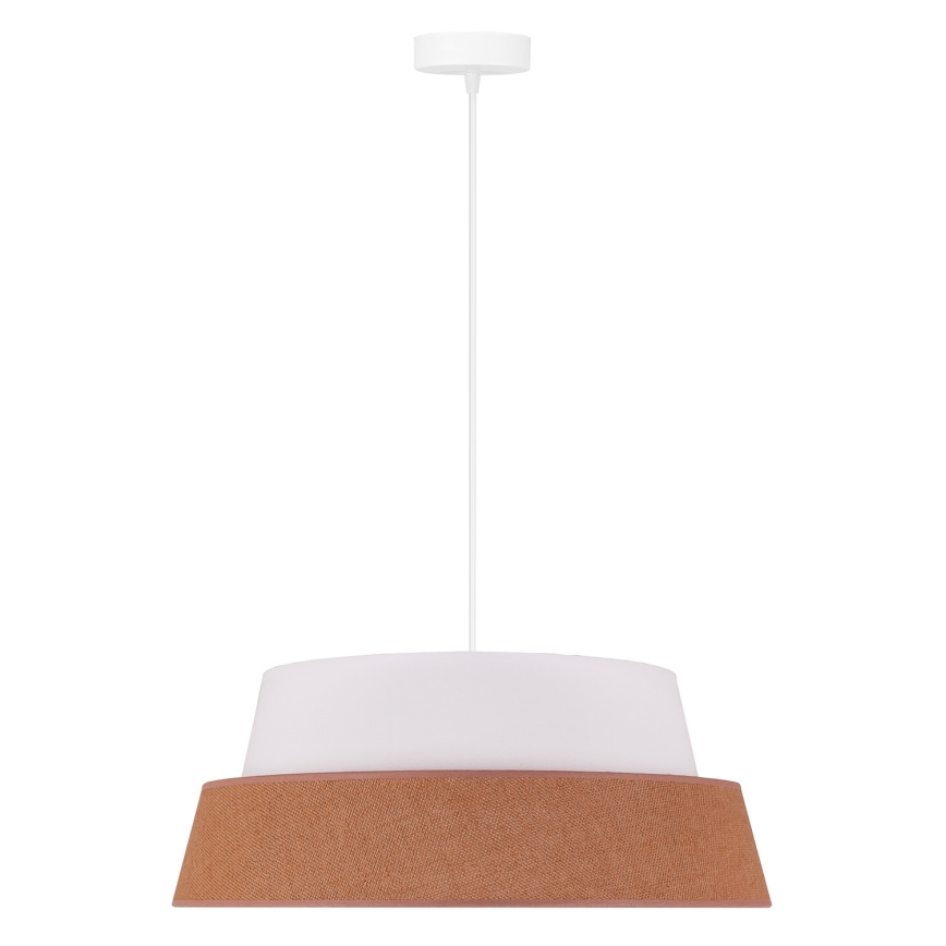 Duolla - Κρεμαστό φωτιστικό οροφής GALAXY 1xE27/15W/230V διάμετρος 50 cm καφέ/λευκό