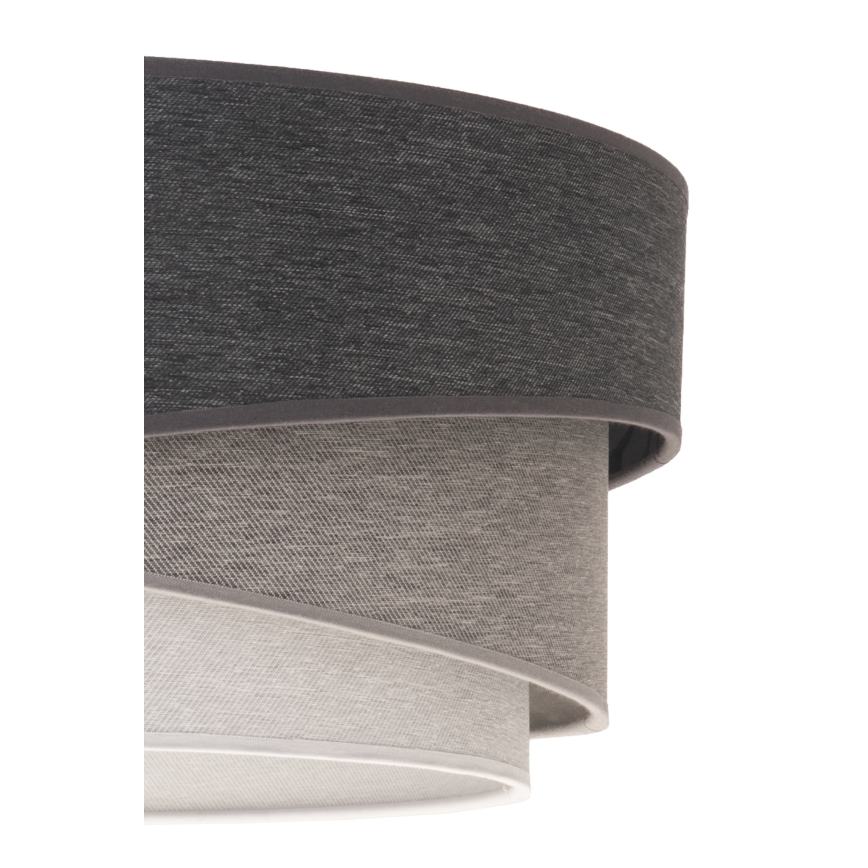 Duolla - Κρεμαστό φωτιστικό οροφής KOBO 1xE27/15W/230V διάμετρος 45 cm ανθρακί/γκρι/λευκό