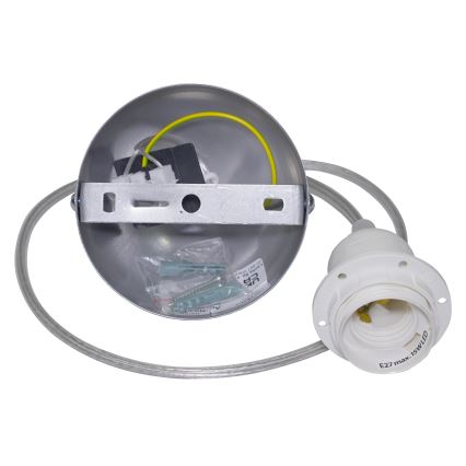 Duolla - Κρεμαστό φωτιστικό οροφής KOBO 1xE27/15W/230V διάμετρος 45 cm ανθρακί/γκρι/λευκό