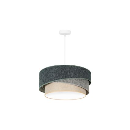 Duolla - Κρεμαστό φωτιστικό οροφής KOBO ECO RECYCLING 1xE27/15W/230V διάμετρος 45 cm πράσινο/γκρι/κρεμ