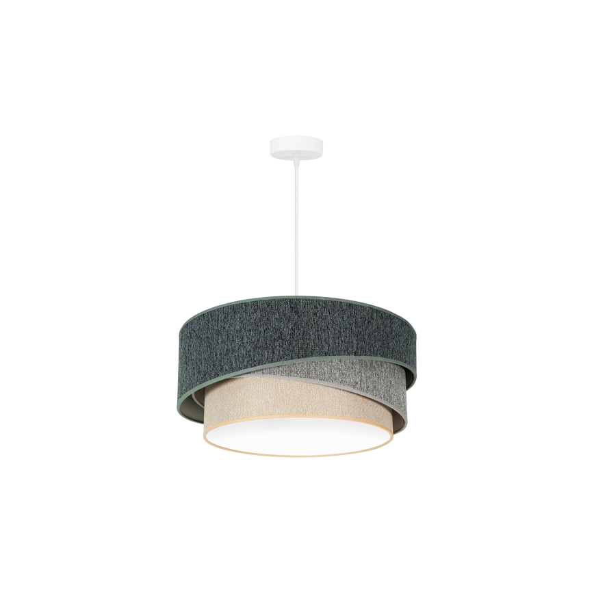 Duolla - Κρεμαστό φωτιστικό οροφής KOBO ECO RECYCLING 1xE27/15W/230V διάμετρος 45 cm πράσινο/γκρι/κρεμ