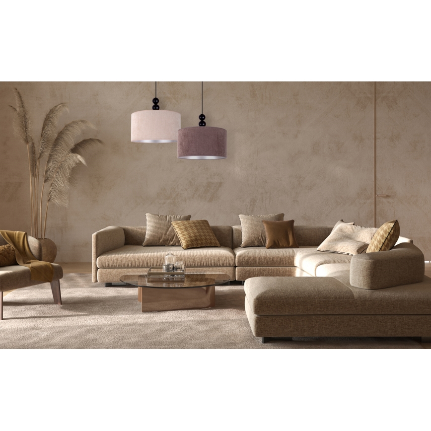 Duolla - Κρεμαστό φωτιστικό οροφής LYON 1xE27/15W/230V διάμετρος 40 cm καφέ