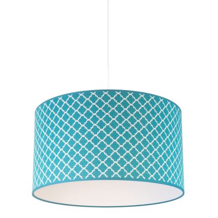 Duolla - Κρεμαστό φωτιστικό οροφής MAROKO 1xE27/40W/230V διάμετρος 45 cm τιρκουάζ/λευκό