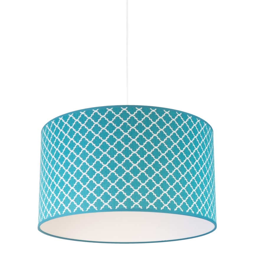 Duolla - Κρεμαστό φωτιστικό οροφής MAROKO 1xE27/40W/230V διάμετρος 45 cm τιρκουάζ/λευκό