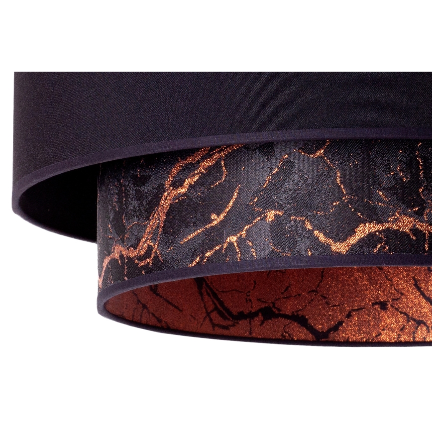 Duolla - Κρεμαστό φωτιστικό οροφής NANTES 1xE27/15W/230V διάμετρος 45 cm μαύρο/χάλκινο