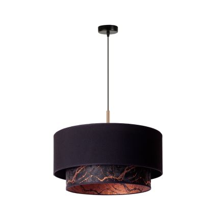 Duolla - Κρεμαστό φωτιστικό οροφής NANTES 1xE27/15W/230V διάμετρος 45 cm μαύρο/χάλκινο