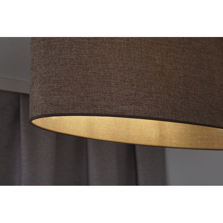 Duolla - Κρεμαστό φωτιστικό οροφής OVAL 1xE27/15W/230V καφέ