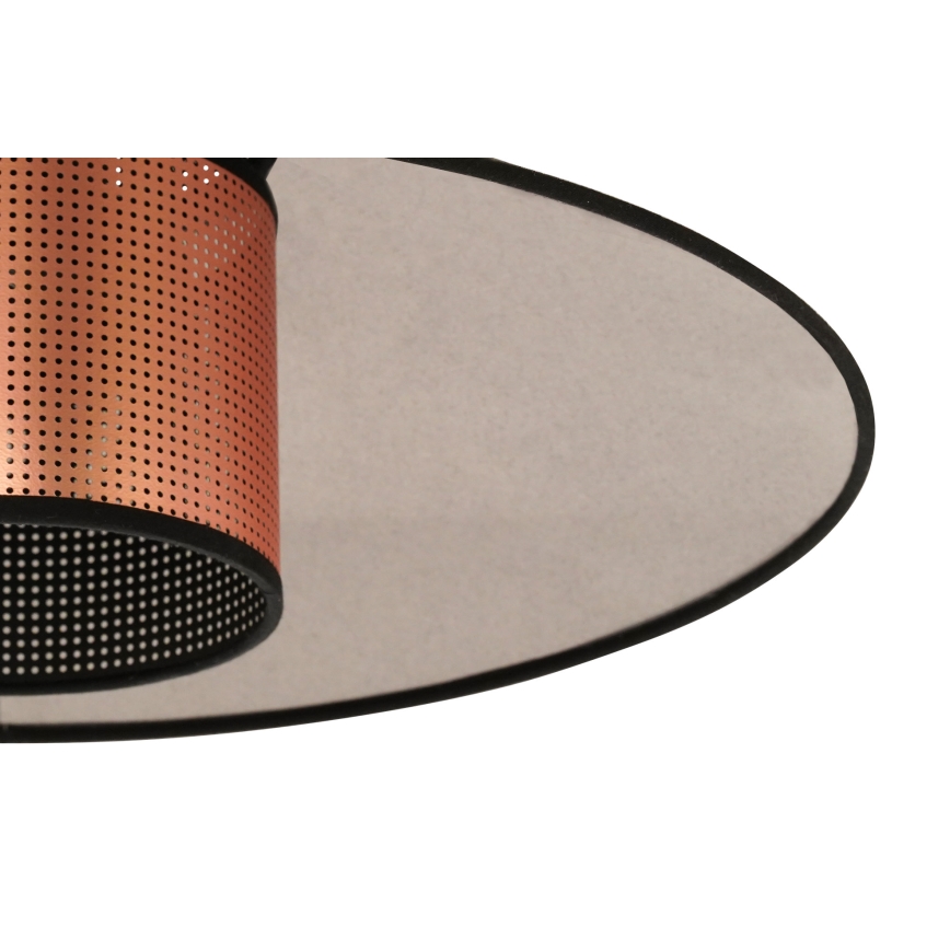 Duolla - Κρεμαστό φωτιστικό οροφής RIO SHINY 1xE27/15W/230V διάμετρος 45 cm μαύρο/χαλκός