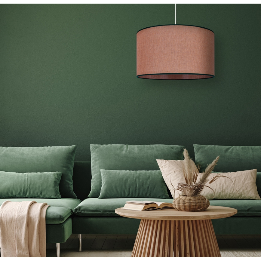 Duolla - Κρεμαστό φωτιστικό οροφής ROLLER 1xE27/15W/230V διάμετρος 40 cm καφέ/μαύρο