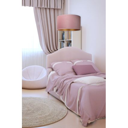 Duolla - Κρεμαστό φωτιστικό οροφής ROLLER 1xE27/15W/230V διάμετρος 40 cm ροζ/χρυσό