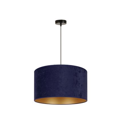 Duolla - Κρεμαστό φωτιστικό οροφής ROLLER 1xE27/15W/230V διάμετρος 40 cm μπλε/χρυσό