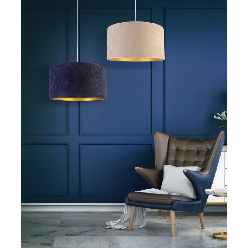 Duolla - Κρεμαστό φωτιστικό οροφής ROLLER 1xE27/40W/230V διάμετρος 40 cm κρεμ