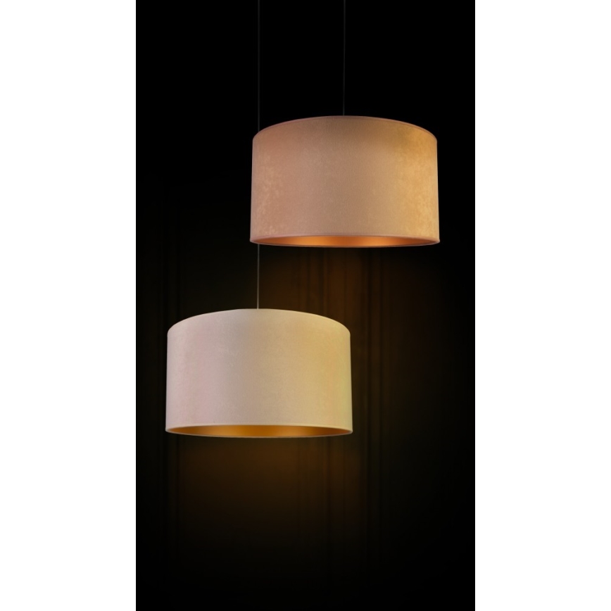 Duolla - Κρεμαστό φωτιστικό οροφής ROLLER 1xE27/40W/230V διάμετρος 40 cm μπεζ