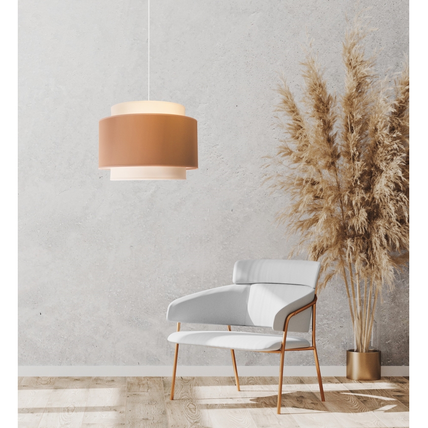 Duolla - Κρεμαστό φωτιστικό οροφής SOHO 1xE27/40W/230V διάμετρος 40 cm μπεζ/κρεμ