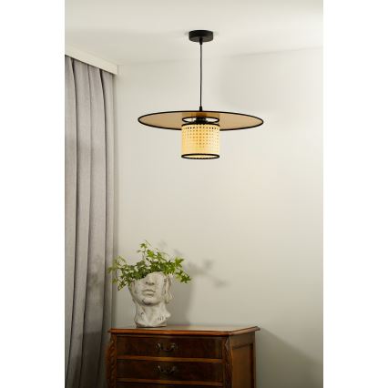 Duolla - Κρεμαστό φωτιστικό οροφής TOKYO RATTAN 1xE27/15W/230V διάμετρος 50 cm χρυσό/rattan