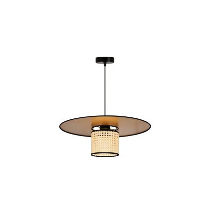 Duolla - Κρεμαστό φωτιστικό οροφής TOKYO RATTAN 1xE27/15W/230V διάμετρος 50 cm χρυσό/rattan