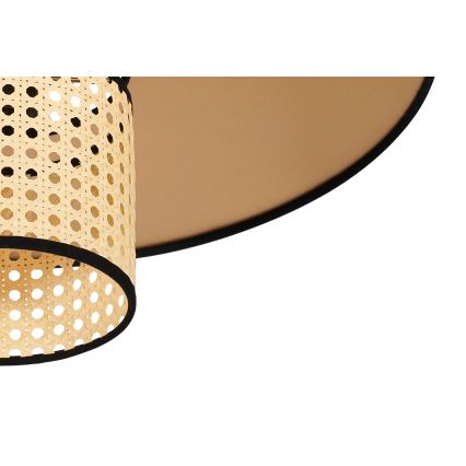 Duolla - Κρεμαστό φωτιστικό οροφής TOKYO RATTAN 1xE27/15W/230V διάμετρος 50 cm χρυσό/rattan