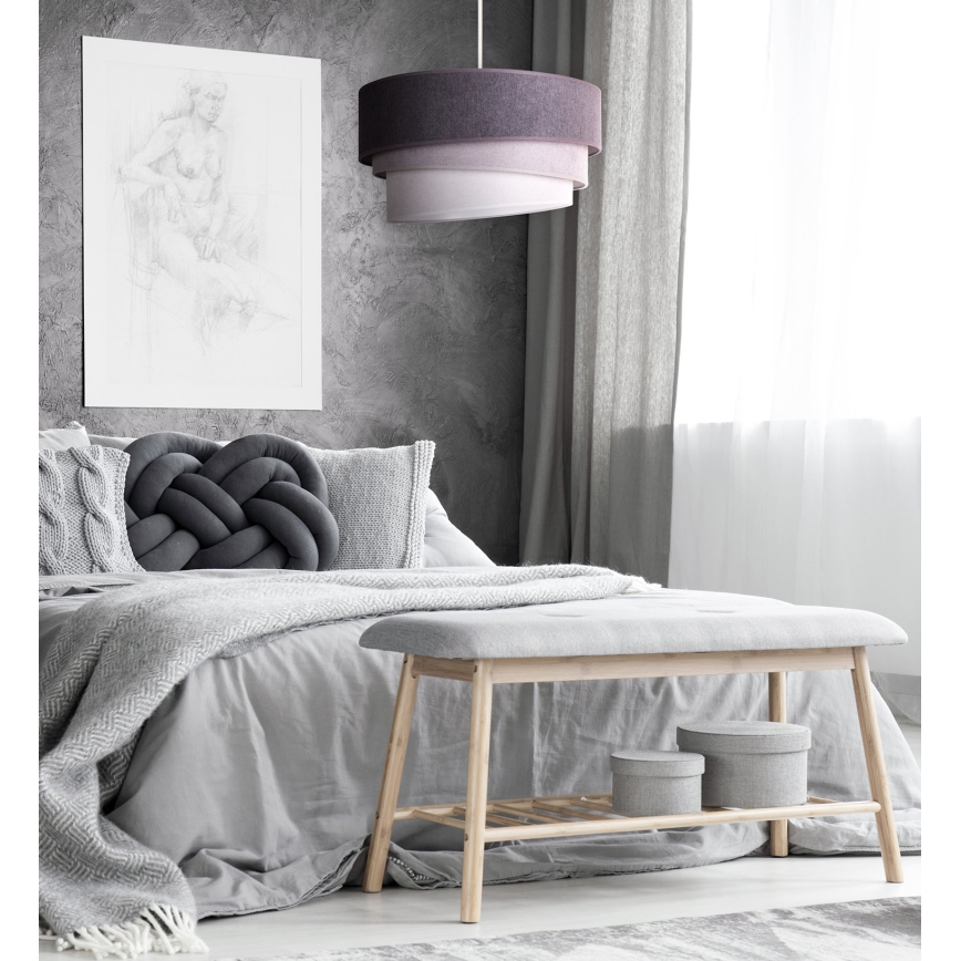 Duolla - Κρεμαστό φωτιστικό οροφής TRIO 1xE27/15W/230V διάμετρος 45 cm ανθρακί/γκρι/λευκό