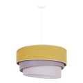 Duolla - Κρεμαστό φωτιστικό οροφής TRIO 1xE27/15W/230V διάμετρος 45 cm κίτρινο/γκρι/λευκό