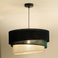 Duolla - Κρεμαστό φωτιστικό οροφής TRIO 1xE27/15W/230V διάμετρος 45 cm μαύρο/πράσινο/λευκό